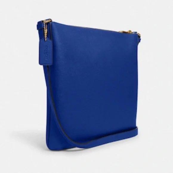 Coach Rowan File Bag Crossbody Gold/Sport Blue - Picture 4 of 4